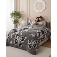 Myl Todo Hogar - Cubrecama King Chiporro Diseño Mariposa Térmico Suave