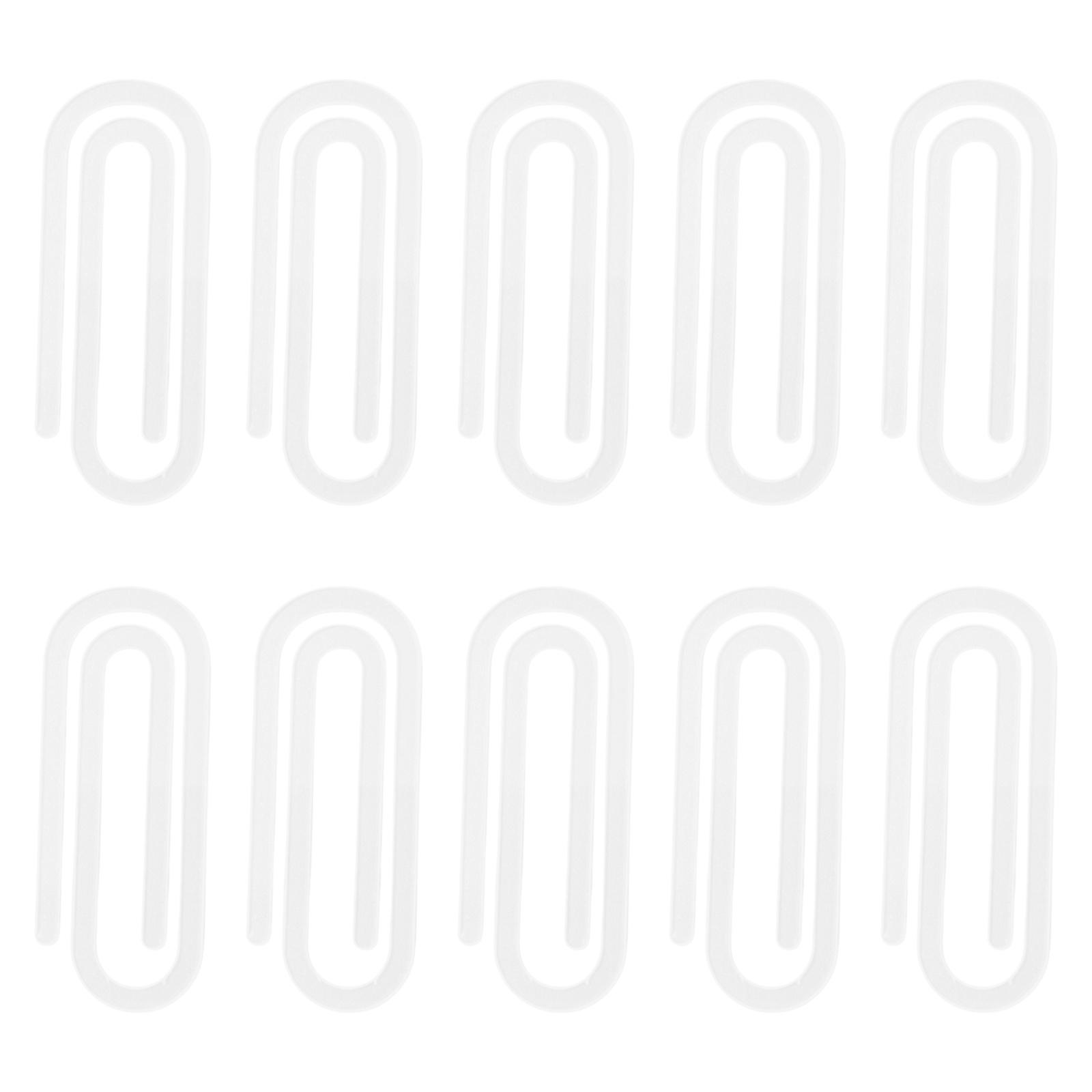 Ioensy - 10 Clips De Acrílico Transparente Multifunción Para Papelería Y Documentos De Oficina, 7,6 Cm X 3 Cm