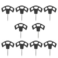 Magideal - 10 Clavos Para Cubierta De Camping, Estacas Para Tienda De Campaña, Accesorios Para Tienda De Campaña, Clavos Portátiles Multiusos Para Tienda De Camp Negro