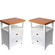 thumbnail image 1 of Set 2 Veladores Dormitorio Avon 2 Cajones Blanco Madera Claro, 1 of 3