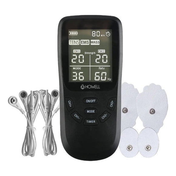 Tens Ems Muscular 36 Modos Howell Electroestimulador Dual