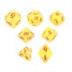 thumbnail image 1 of Juego De Dados Multifacéticos De 7 Piezas, Juegos De Mesa, Accesorios Para Fiestas, Juguetes Educativos, Amarillo, 1 of 5