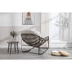 thumbnail image 3 of Outdoor Rattan Rocking Chair,Padded Cushion Rocker Recliner Chair Outdoor for Front Porch, Living Room, Patio, Garden, Beige, 3 of 3