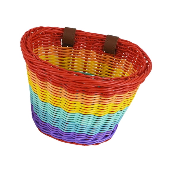 La Rota De Imitación De La Cesta De La Bicicleta Del Manillar Delantero Del Niño Instala Fácilmente El Arco Iris Desmontable