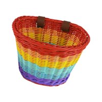 Ioensy - La Rota De Imitación De La Cesta De La Bicicleta Del Manillar Delantero Del Niño Instala Fácilmente El Arco Iris Desmontable