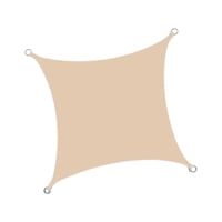 Ioensy - Rectángulo Protector Solar Toldo Toldo Vela De Sombra Impermeable Para Fiesta Cubierta Patio 2X2M Beige