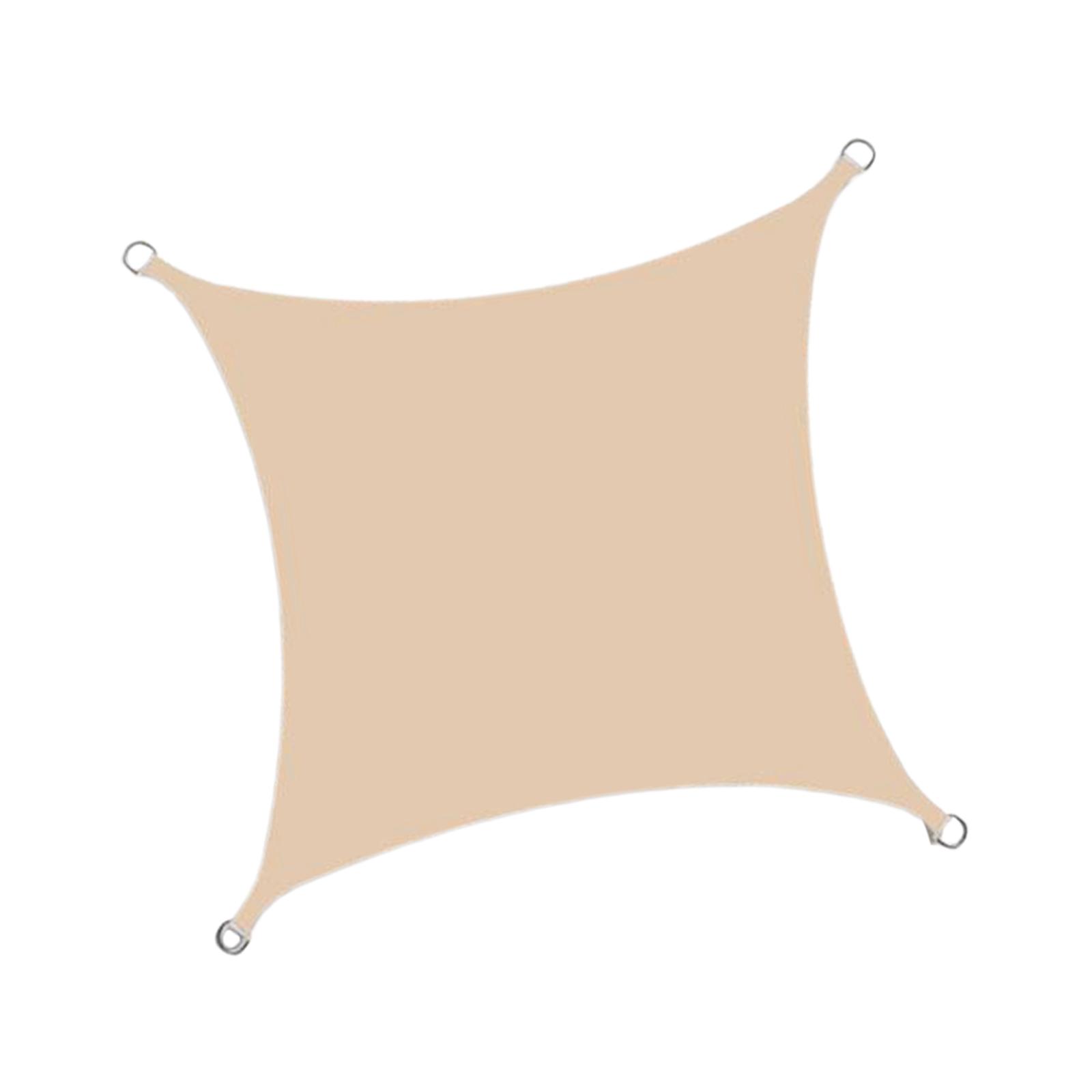 Ioensy - Rectángulo Protector Solar Toldo Toldo Vela De Sombra Impermeable Para Fiesta Cubierta Patio 2X2M Beige