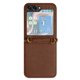 thumbnail image 4 of Funda Cartera para Samsung Galaxy Z Flip 6 Tarjetero Soporte Magnético y Correa Marrón, 4 of 5