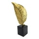 thumbnail image 2 of Figura Adorno De Hoja Dorada Decorativa En Resina Moderna M dorado, 2 of 7