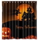 thumbnail image 1 of Cortina de ducha de calabaza de Halloween, juego de cortina de baño con ganchos, tamaño 66 x 72 pulgadas, 1 of 3