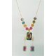 thumbnail image 2 of Conjunto Mia collar y aros con cristales austriacos esmerald cut chapado, 2 of 3