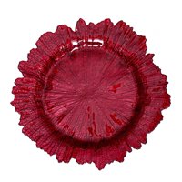 Magideal - Plato De Cena, Plato De Fruta, Bandeja Para Servir De 13 Pulgadas, Plato De Servicio De Plato Irregular Para Mesa De Recepción, Decoración De Cocina Y Rojo