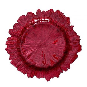 Magideal - Plato De Cena, Plato De Fruta, Bandeja Para Servir De 13 Pulgadas, Plato De Servicio De Plato Irregular Para Mesa De Recepción, Decoración De Cocina Y Rojo