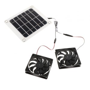 Magideal - Extractor De Aire Solar, Práctico Y Fácil De Usar, Extractor De Aire Accionado Por Placa Solar Para Gallinero, Invernadero, Casa Para Mascotas