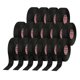 thumbnail image 1 of Cinta tesa 19 mm x 15 m, 16 rollos, negro, forro PET (fleece), 1 of 6