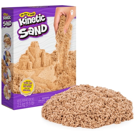 Sensory Toys Kinetic Sand, Totalmente Natural, Marrón, 2,5 Kg (5,5 Libras)