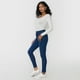 thumbnail image 4 of Jeans Mujer Skinny Tiro Alto Azul Oscuro Botones Corona, 4 of 5