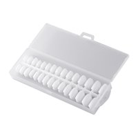 Magideal - 240 Uds. Uñas Postizas Transparentes Puntas Francesas Artificiales Extensión De Decoración 15 Tamaños Puntas De Uñas Postizas De Resina Para Baile De Cuadrado