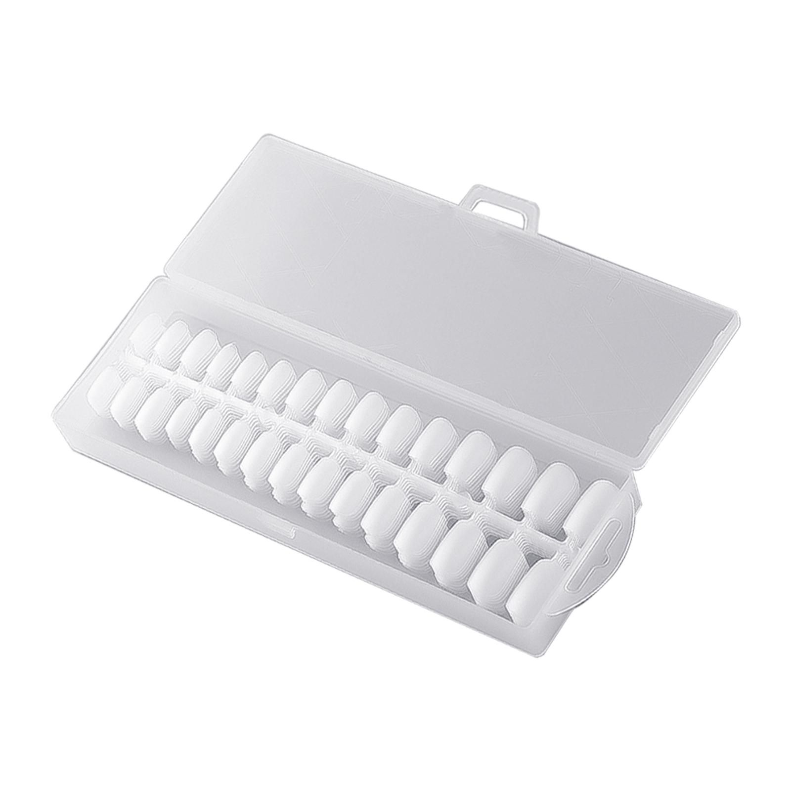 Magideal - 240 Uds. Uñas Postizas Transparentes Puntas Francesas Artificiales Extensión De Decoración 15 Tamaños Puntas De Uñas Postizas De Resina Para Baile De Cuadrado