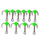 thumbnail image 2 of 10pcs BAIT BASS JIG CABEZA DE PESCA DE PESADA GANCHOS DE TREBLE 17X15X6MM GREEN, 2 of 5