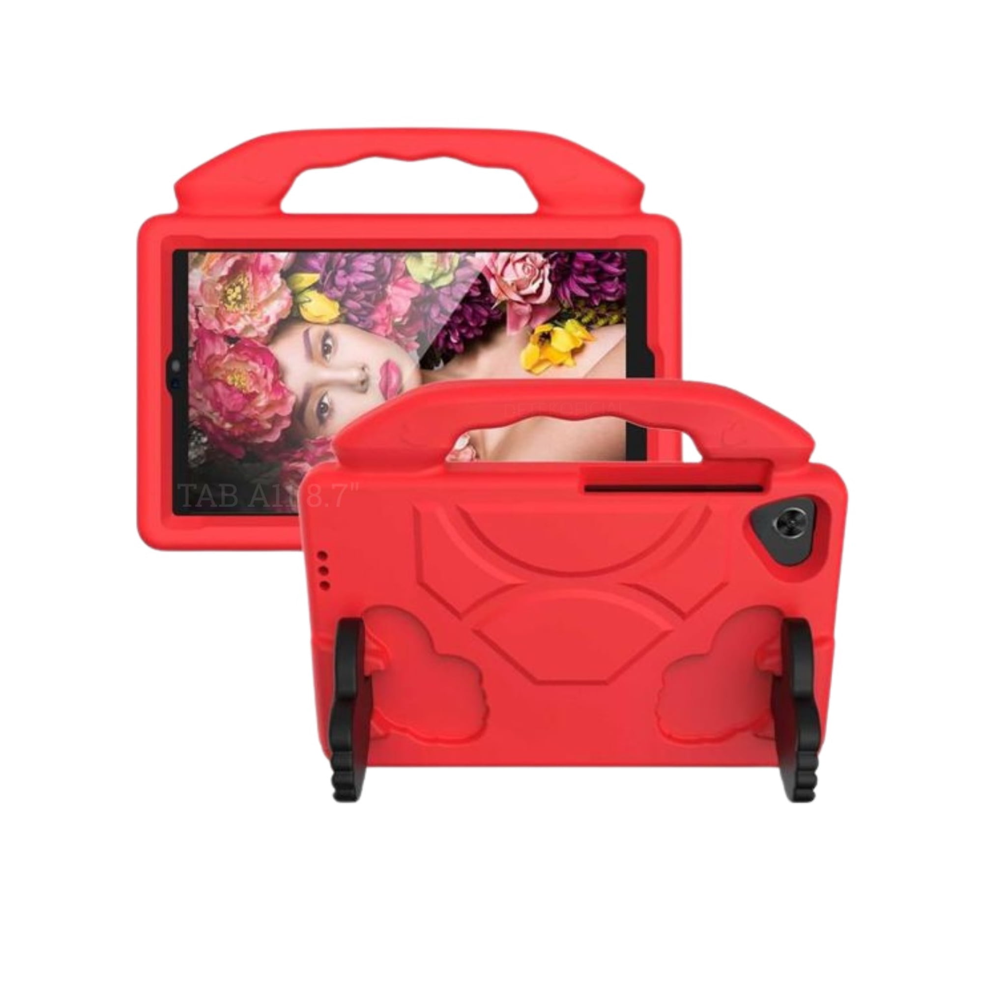 Genérico - Funda Goma Eva Infantil Niño Para Samsung A11 8.7" - Rojo