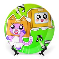 Desmarcar - Lankybox Plato Decorativo De Porcelana Fina (Bone China), Plato Decorativo De Cerámica Para Hogar, Oficina, Soporte De Pared, Platos Decorativos Para Dormitorio - 6 Pulgadas (15 Cm)