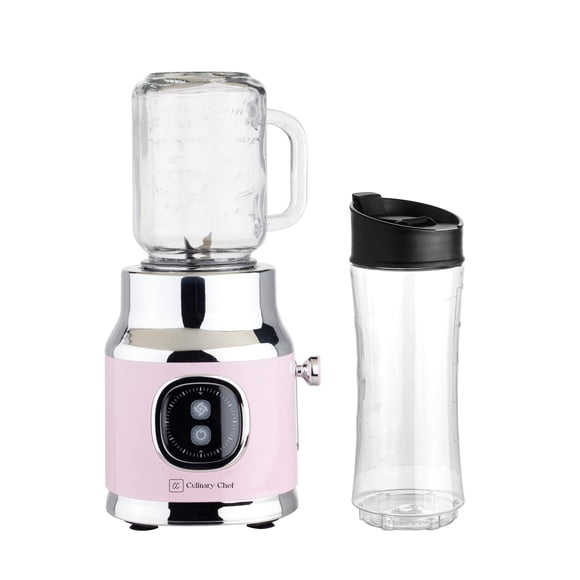 Licuadora Culinary Chef Retro 300W Rosa con Frasco Mason