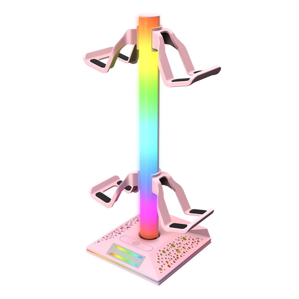 Genérico - Soporte Para Controladores De Juego Rgb, Soporte Para Auriculares Con 2 Puertos Usb De Carga Y 1 Type-c, Accesorios Universales Para Soportes De Auriculares