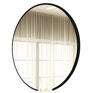 Crusec - Espejo Circular De Pared Elegante Redondo 80Cm De Diametro