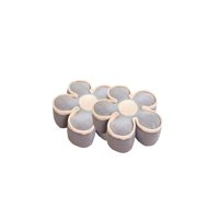 Genérico - Juego De Cojines Decorativos En Forma De Flor Color Gris Con Borde Beige
