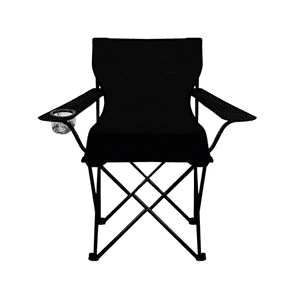 Genérico - Silla Plegable Con Porta Vaso Color Negro