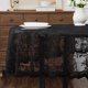 thumbnail image 2 of Mantel redondo de encaje negro 150 cm – LinenZone, 2 of 2
