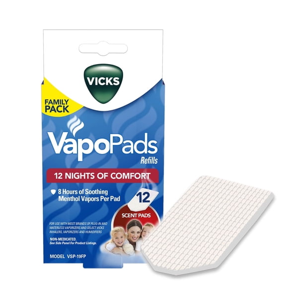 VapoPads Vicks Recambios 12 Unidades Mentol Calmante
