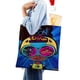 thumbnail image 4 of Moon Girl Bolso de tela con estampado de lienzo para mujer, bolsa de compras reutilizable y estética, con cremallera interior, regalo para mujer,38*45cm., 4 of 6