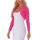 thumbnail image 4 of INSPIRE CHIC Bolero Abierto de Encaje Floral Transparente para Mujer, Chaqueta Corta M Rosa Fucsia, 4 of 6