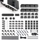 thumbnail image 1 of Kit de gestión de cables EUREKA ERGONOMIC 316 piezas Negro, 1 of 8
