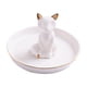 thumbnail image 1 of Plato De Joyería De Cerámica Decoración Del Hogar Anillo De Entrada Plato Para Anillos De Reloj Llaves Zorro Blanco, 1 of 5