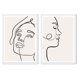 thumbnail image 1 of Set de Cuadros Mujer Rostro con Marco Blanco 50x40 CM, 1 of 1
