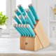 thumbnail image 4 of Set de cuchillos Hampton Forge 15 piezas Aqua con bloque, 4 of 6