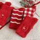 thumbnail image 2 of Xiao Hua 6 Pares de Calcetines de Felpa con Patrón de Rayas Rojas, Calcetines de Invierno de Felpa Cómodos, Calcetines de Tubo Medio para Celebración de Navidad y Año Nuevo, Calcetines Casuales para, 2 of 2