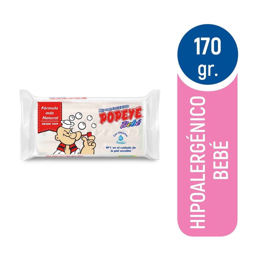 Jabón En Barra Bebé Bolsa 170 g Popeye