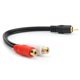 thumbnail image 2 of Cable adaptador en Y JSJ RCA (M) a 2 RCA (F) de audio estéreo, 2 of 7
