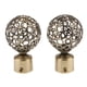 thumbnail image 1 of 2 Uds., Extremos De Barra De Cortina, Cabezal De Poste Para Cortinas Para Dia. Bola Hueca De Varilla De 28 Mm # Bronce, 1 of 5