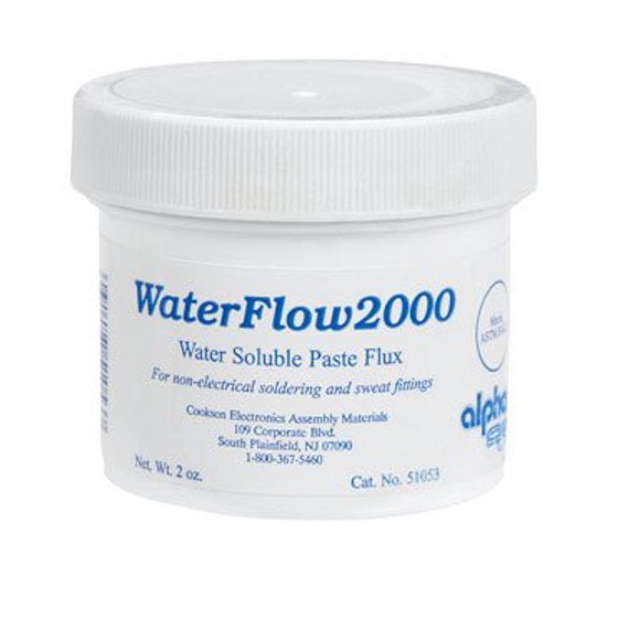 Pasta Flux Alpha Metals Water Flow 2000, soluble en agua, 57 ml