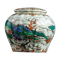 Magideal - Tarro De Jengibre De Cerámica, Decoración De Jarrón, Tarro Decorativo, Tarro De Jengibre Chino Tradicional Antiguo Con Tapa, Bote De Té Para Cocina Y