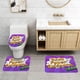 thumbnail image 2 of Piedra, Papel o Tijera Juego de 3 alfombras de baño de coral fleece: tapete de baño + alfombra de inodoro en forma de U + funda de tapa de inodoro en forma de O, 2 of 6