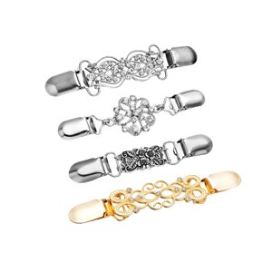 Magideal - 4 Uds. Broche Para Suéter, Broche Con Clip, Hebillas, Broche De Moda, Clips, Broche De Cárdigan, Decoración Para Capa, Camisas, Abrigo, Mujeres Y