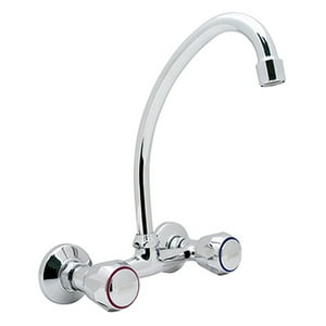 Stretto - Combinación Lavaplatos 6"" A Muro Mossini Metal Cromo