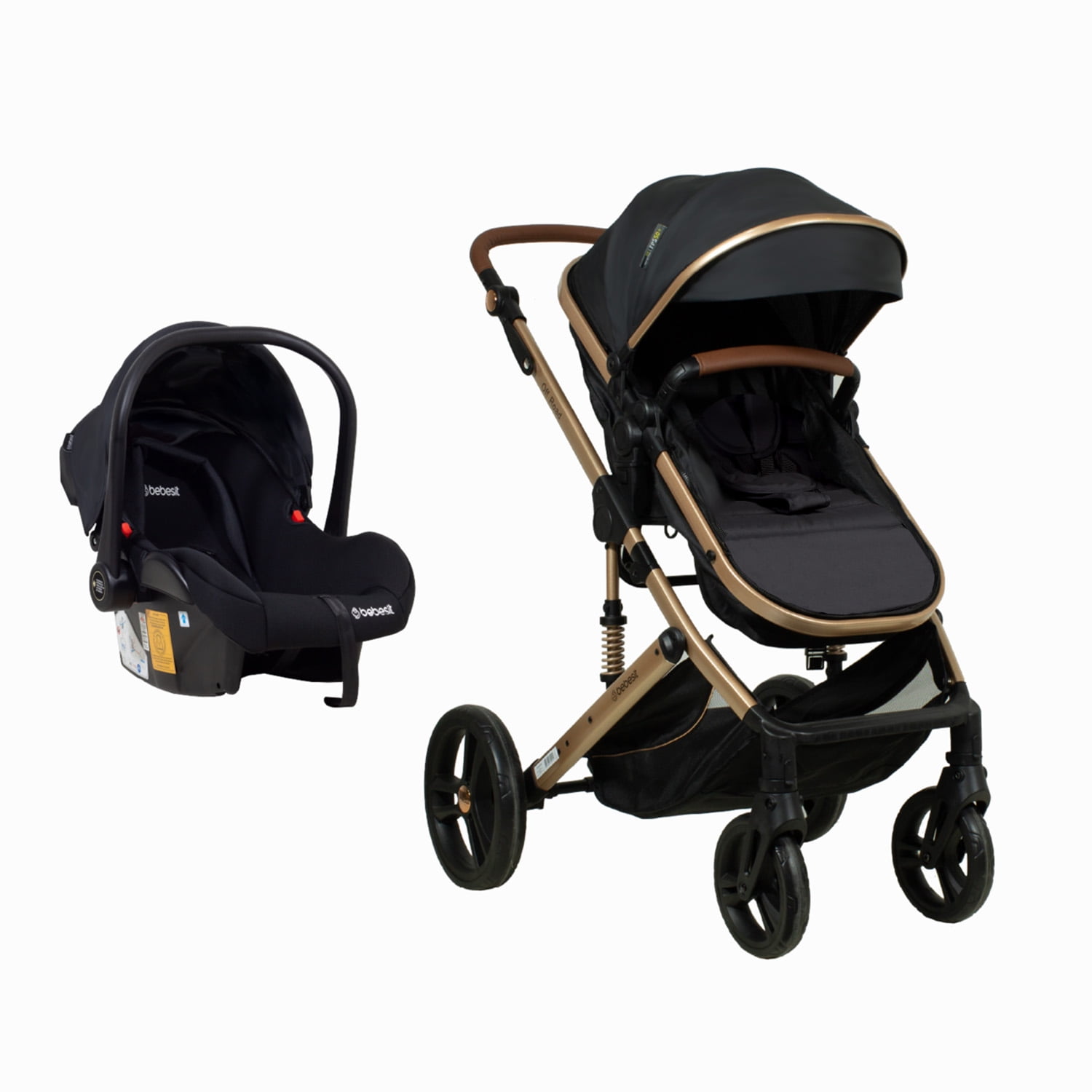 Bebesit - Coche Cuna Travel System Offroad Negro