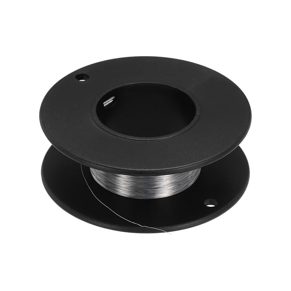 Uxcell 38 Calibre/0.1 mm Nichrome 80 Cr20Ni80 Alambre de Resistencia de Calefacción 49ft Alta Temperatura para Reparación de Componentes Electrónicos, Negro